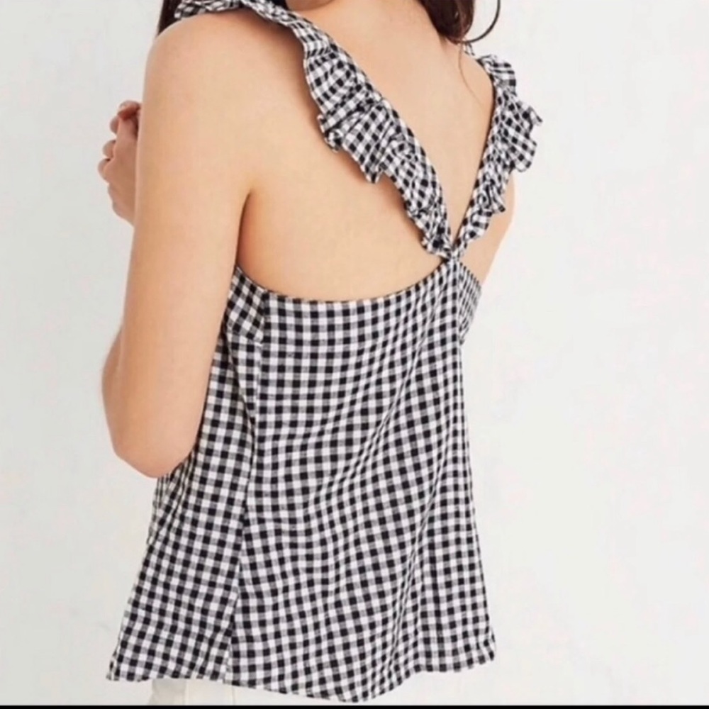 Madewell NWT gingham blouse